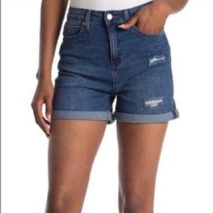 Abound High Rise Jean Shorts Dark Wash Size 28